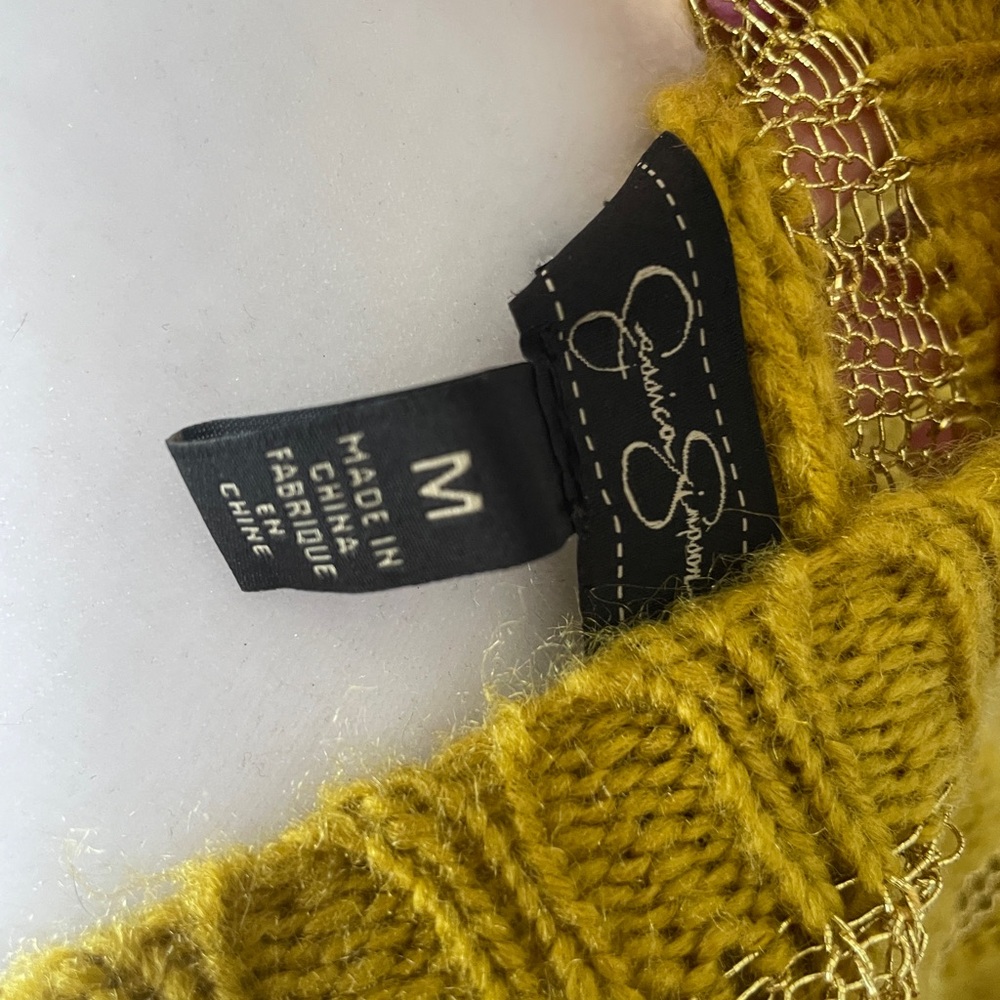 Jessica Simpson Mustard Striped Sweater - Picture 5 of 5